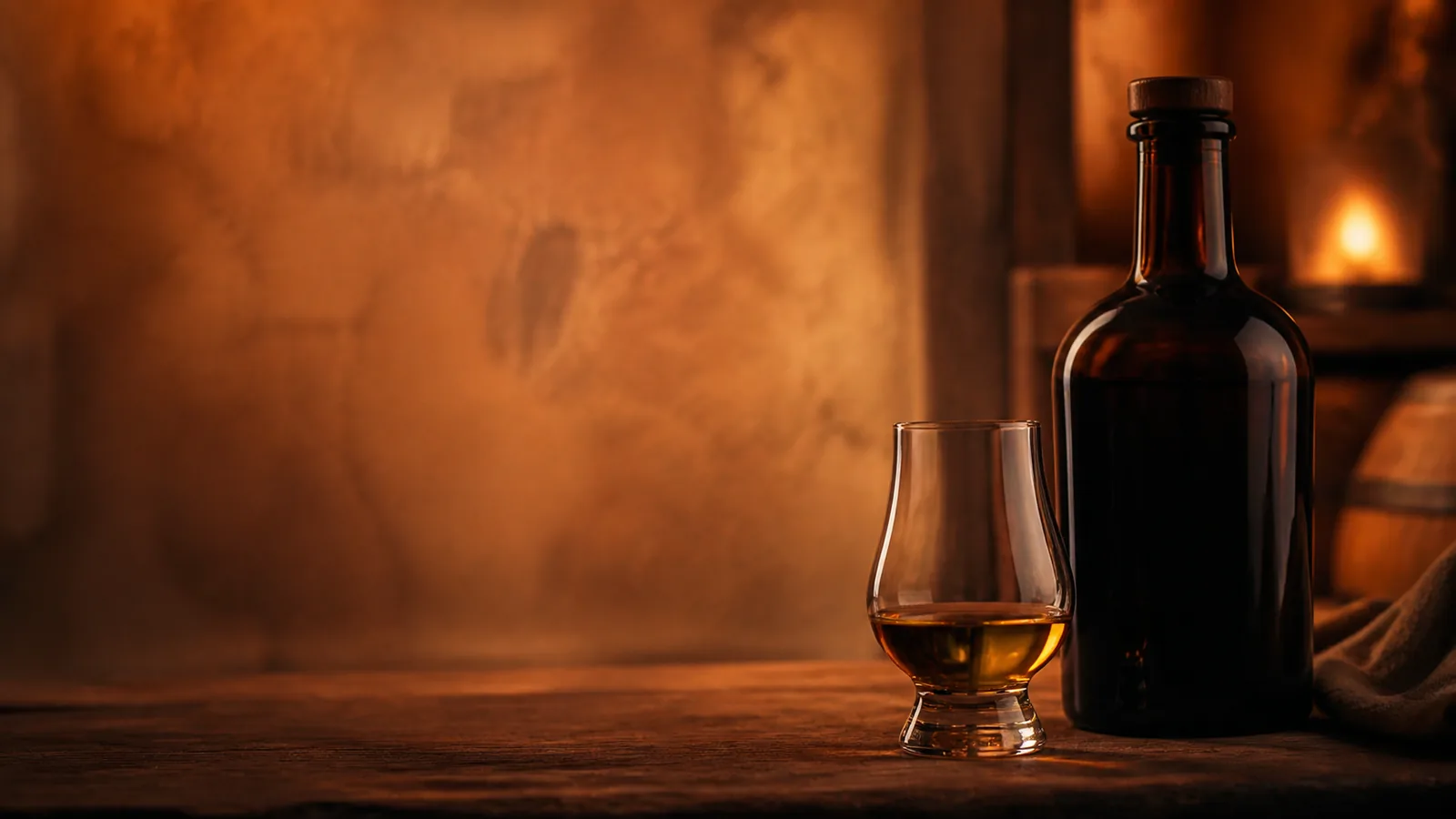 Bouteille et verre de whisky